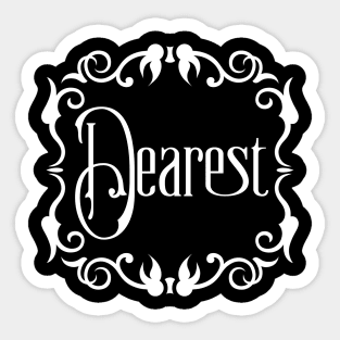 Dearest in Funeral Script T-Shirt Sticker